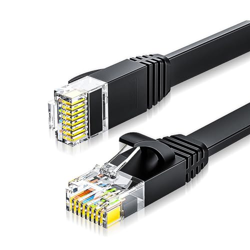 【送料無料】NFHK ラップトップのルーターのための超細く平らなイーサネット ケーブル UTP 猫 6 RJ45 ..