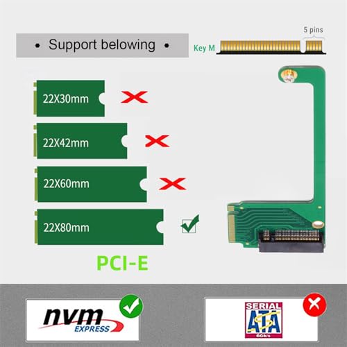 ������̵����NFHK NVME M-Key 22x30mm to 22x80mm NGFF��ĹSSD���åץ��졼�ɥ����ץ��б�