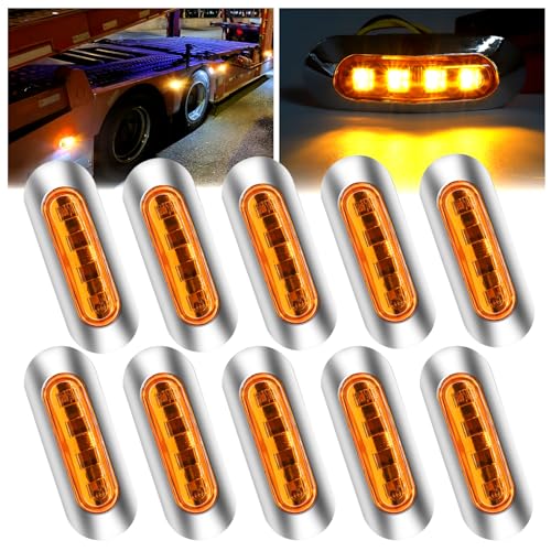 【送料無料】LED トラック サイドマーカーランプ 車幅灯 路肩灯 リアサイドライト 信号灯 6連LED 小型 汎用 高輝度 防水 12V 24V