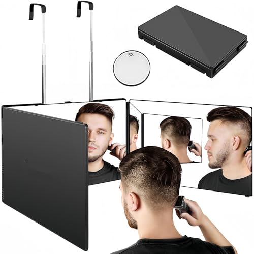 【送料無料】Eastbury 三面鏡 360° 角度自在調整 高さ調節可能 折りたたみ可能 立体三面鏡 広い視野角 ..