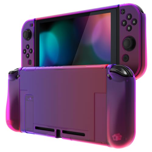 【送料無料】PlayVital Nintendo Switchに対応用アップグレードされたグロッシーケースグリップカバー、ドックに対応できて、Nintendo Switchに対応用人間工学に基づいた保護ケース、ジョイコンに対応用保護ケース（ハード）