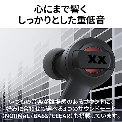 【送料無料】JVCケンウッド JVC HA-XC62T ワイヤレスイヤホン Bluetooth 重低音 XXシリーズ マイク付き 本体質量4.4g（片耳）最大24時間再生 防水 防塵 耐衝撃 Bluetooth Ver.5.3