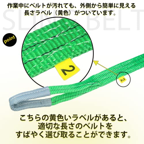 【送料無料】HELIX スリングベルト【2本セット】幅50mm 使用荷重2000kg 吊上げ 牽...