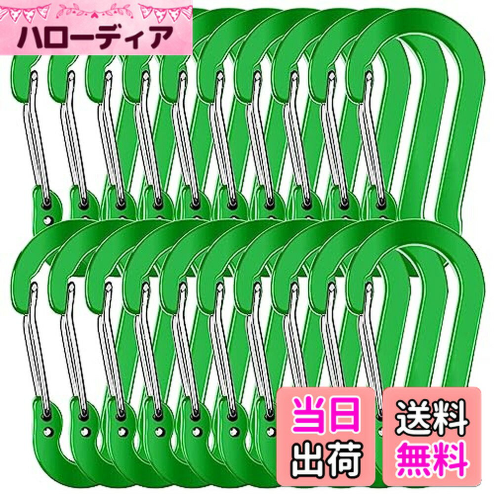 【送料無料】[Wlikn] アルミ合金 カラビナ 20個セット 耐荷重50KG 多機能 軽量 Dリング スリング キーホルダー 小物 鍵 キャンプ ハイキング アウトドア 釣り