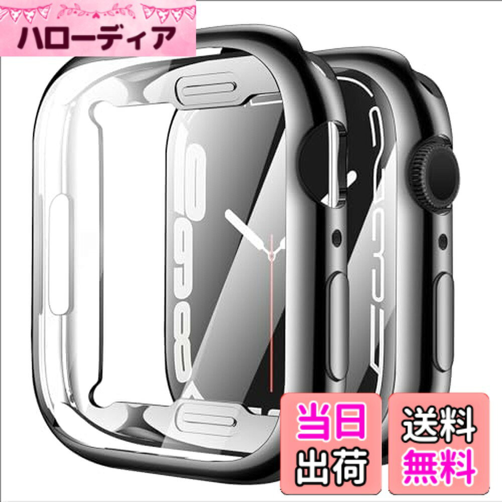 【送料無料】YUGYUG for Apple Watch ケース Series 10/9/8/7/SE/SE2/6/5/4/3/2/1 Ultra 2/1 対応 Apple Watch カバー 日本旭硝子材 二重構造 アップルウォッチ ケース PC素材 一体型 アップルウォッチ カバー 全面保護 強化ガラス キズ防止-AWC-TPU