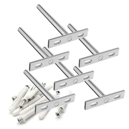 【送料無料】LUCKYBEE ブラケット 金具 棚受け フローティング 隠し 差し込みタイプ シルバー 70mm x 72mm 3"