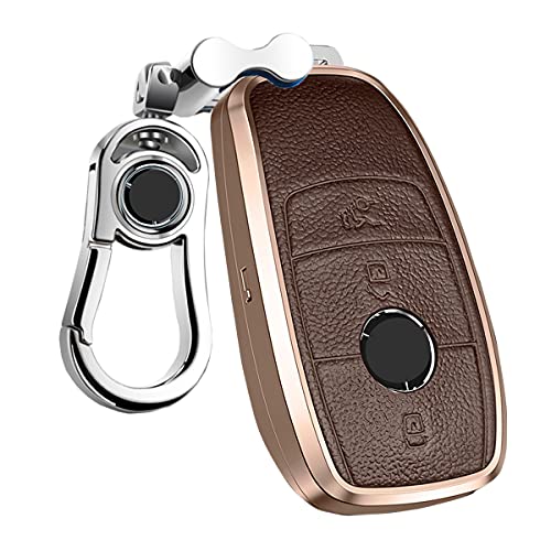 【送料無料】PELKERDR Mercedes Benz ベンツ キーケース 金属+レザー A クラス B クラス C クラス E クラス S クラス CLS Coupe 新型 CLA GLC GLE G クラス エレクトリックキー スマート キーケース