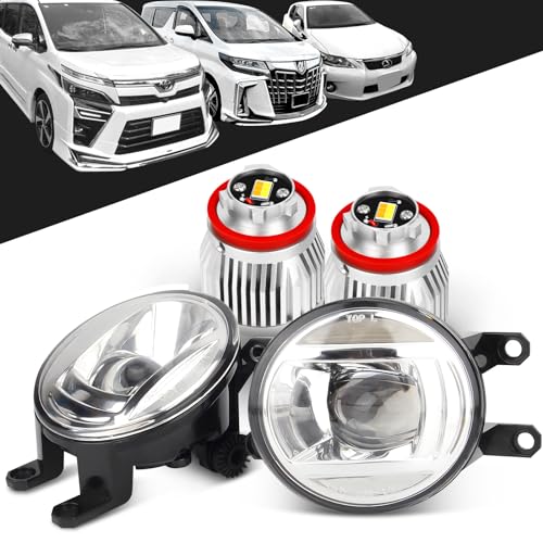 【送料無料】SINMAIT フォグランプ ユニット 純正同形状 純正交換 加工不要 光軸調整可 車検対応 Eマーク取得 ガラスレンズ 防塵防水（フォグユニット*2）