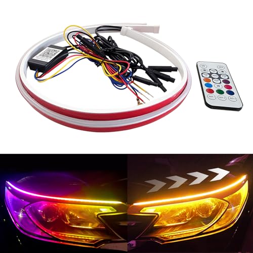 【送料無料】GZRUICA シーケンシャルウインカー 流れるウインカー 流れるLEDテープ 車用 防水 側面発光 デイライト テールランプ 高輝度 2835素子 DC12V 汎用 2本セット