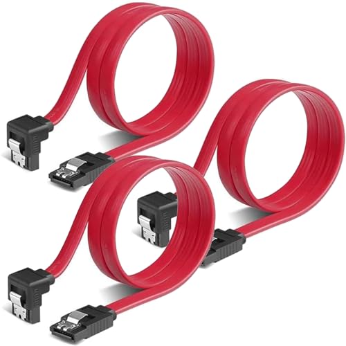 【送料無料】SZSL SATA ケーブル （L型）約50cm 6 Gbps対応 ラッチ付き SSDとHDD増設 Sata3 シリアル A..