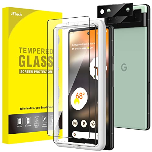 【送料無料】JETech Google Pixel 用 液晶保護フィルム カメラレンズフィルム ガイド枠付き 指紋認証対応 強化ガラス製 HDクリア