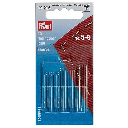 【送料無料】PRYM 121295 Hand手縫い針シャープ金眼5号〜9号アソート 20 pieces