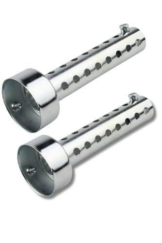 【送料無料】Tropchou バイク 消音器 サイレンサー バッフル 音量調整付き ステンレス幅48mm 2本セット