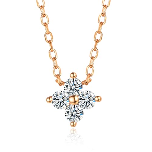 【送料無料】083BASE | 幸運を呼ぶ四葉クローバーモチーフ ネックレス | 925純銀 調節可能な女性用チェ..