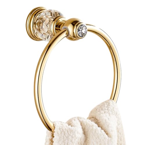 【送料無料】ozgram タオル ホルダー トイレ ハンガー クリスタル ゴージャス 【ゴールド】