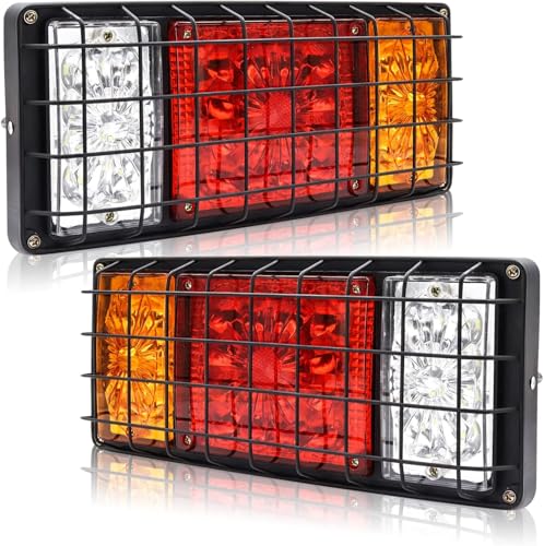 【送料無料】12V LEDトラックテールライト ユニバーサルリアランプ、リバース/ランニングライト/ブレーキストップライト、トレーラー、トラクター、ピックアップ.