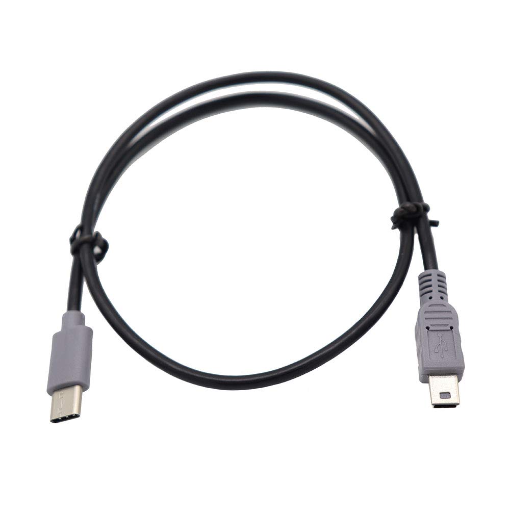 【送料無料】ViViSun Type-C to mini変換ケーブル 急速充電+高速データ転送 金メッキコネクタ付き OTG功能付き 色：ブルー、サイズ：0.25m