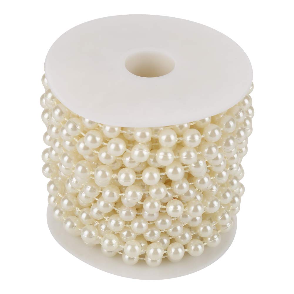 【送料無料】Ochun パールガーランド ビーズガーランド 8mm 長さ10m ベージュ ホワイト 2色 ハーバリウ..