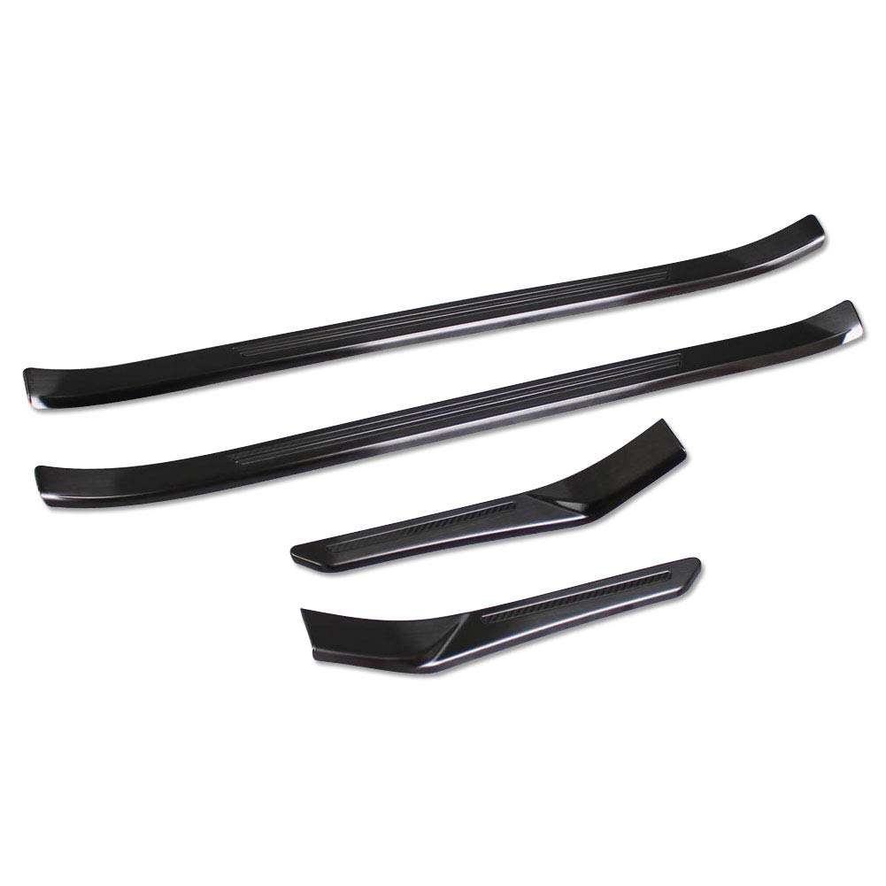 【送料無料】RUIQ スバル 新型 フォレスター 専用 内装 ステンレスステップ ガーニッシュ サイドステップガーニッシュ Subaru New Forester 専用設計 色：ブラック、サイズ：外側