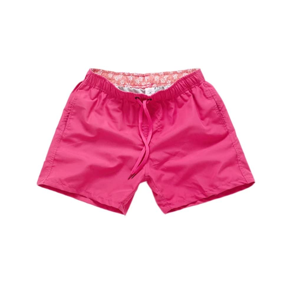 【送料無料】[Tenflow] ショートパンツ サーフパンツ メンズ ビーチパンツ ハーフパンツ ショーツ 三分短パン ビキニ beach 海パン 速乾 軽量 syfz-6606 色：ローズ、サイズ：XL