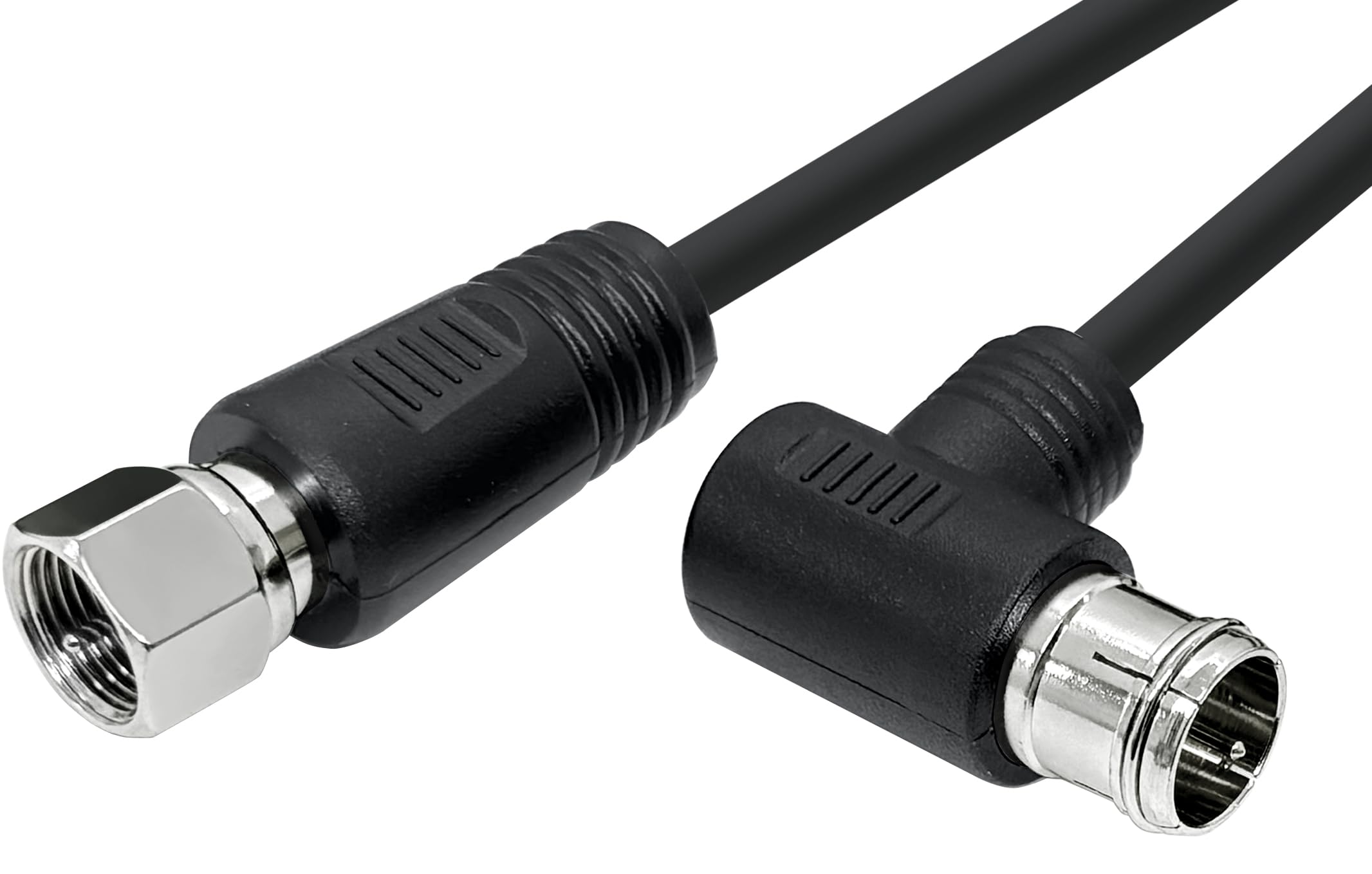 【送料無料】F-Factory アンテナケーブル (スリム・極細) 4K8K/ BS/CS/地デジ/CATV 放送対応 S-2.5C-FB 同軸ケーブル 色：ブラック、サイズ：3.0m