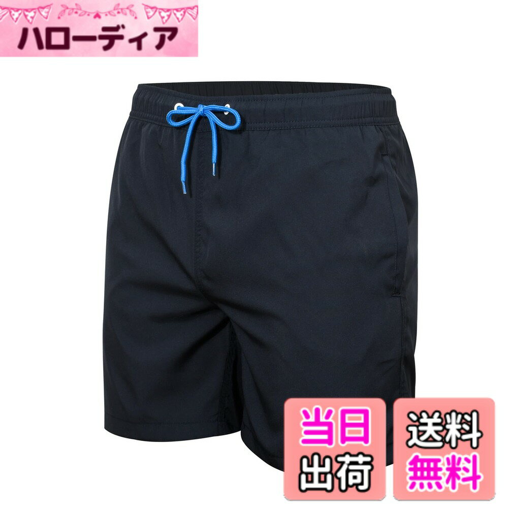 【送料無料】[SUNDAY ROSE] 水着 メンズ サーフパンツ 海パン インナー付き 通気 海水パンツ 男性 水陸両用 速乾 ボートショーツ 大きいサイズ 色：ダークブルー、サイズ：S