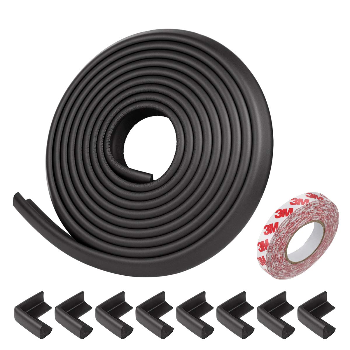 【送料無料】Findbetter コーナーガード コーナークッション 全長5m＋8個 L型 角ガード 頭保護 衝撃吸..