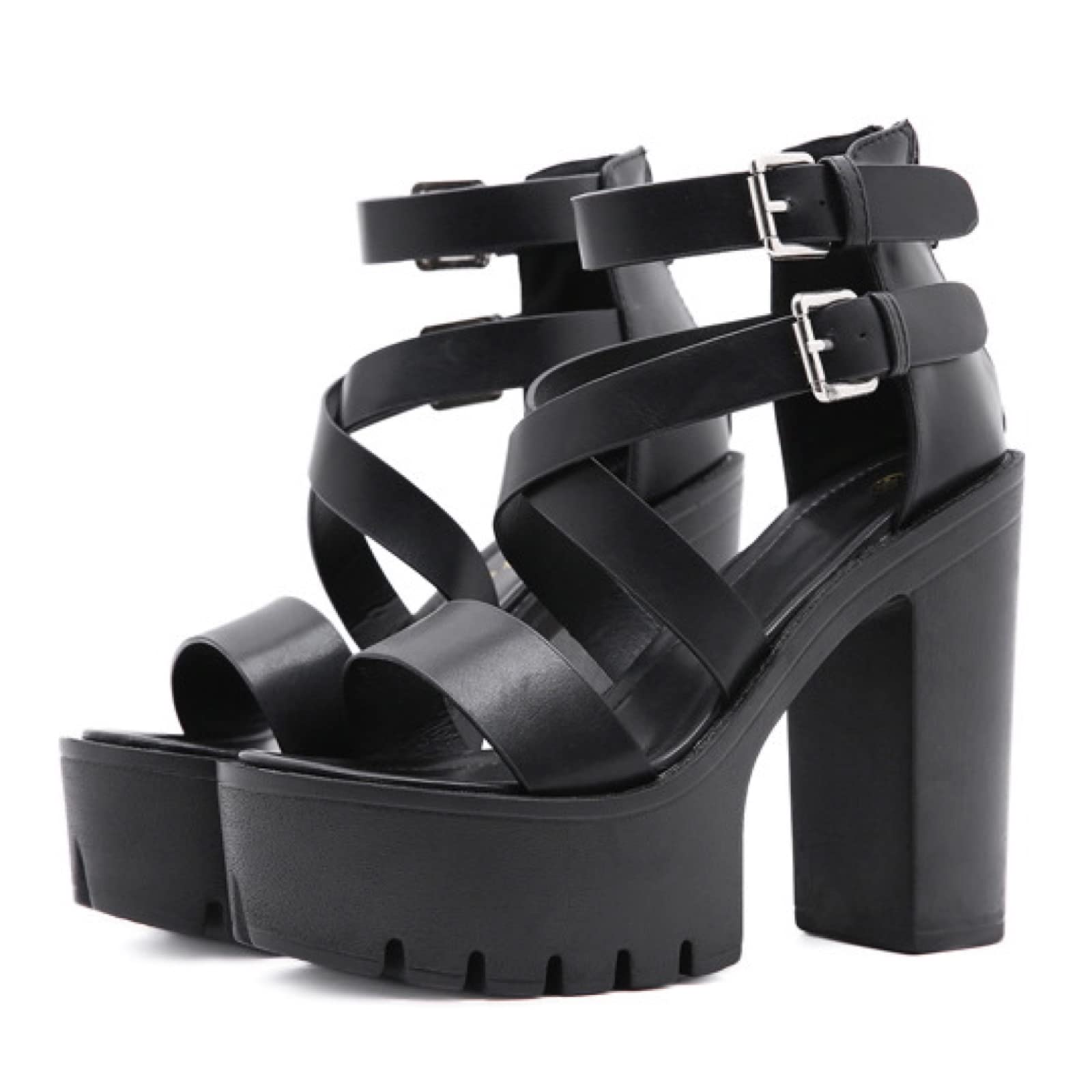 【送料無料】[APOSITV] 厚底サンダル レディース 黒 ハイヒール 13cm ストラップ ホールド セクシー 色..