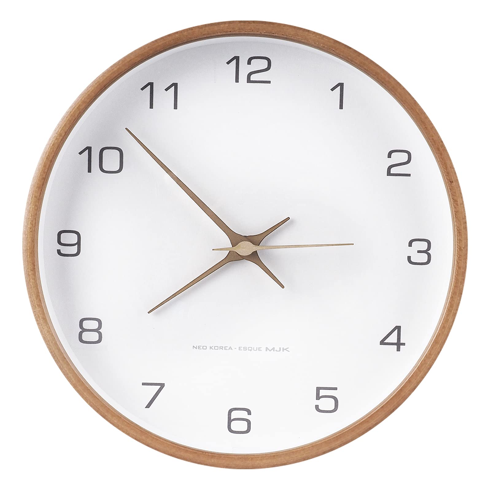 【送料無料】IFEND 掛け時計 おしゃれ 壁掛け時計 静音 非電波 連続秒針 25cm インテリア 北欧 電池1本付き フック付き 色：白(25cm)、サイズ：25~40cm