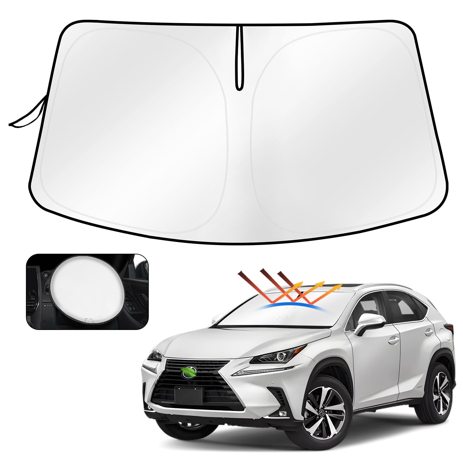 【送料無料】Cartist トヨタ フロントサンシェード 色：シルバー、サイズ：レクサス NX NX300h AZ10