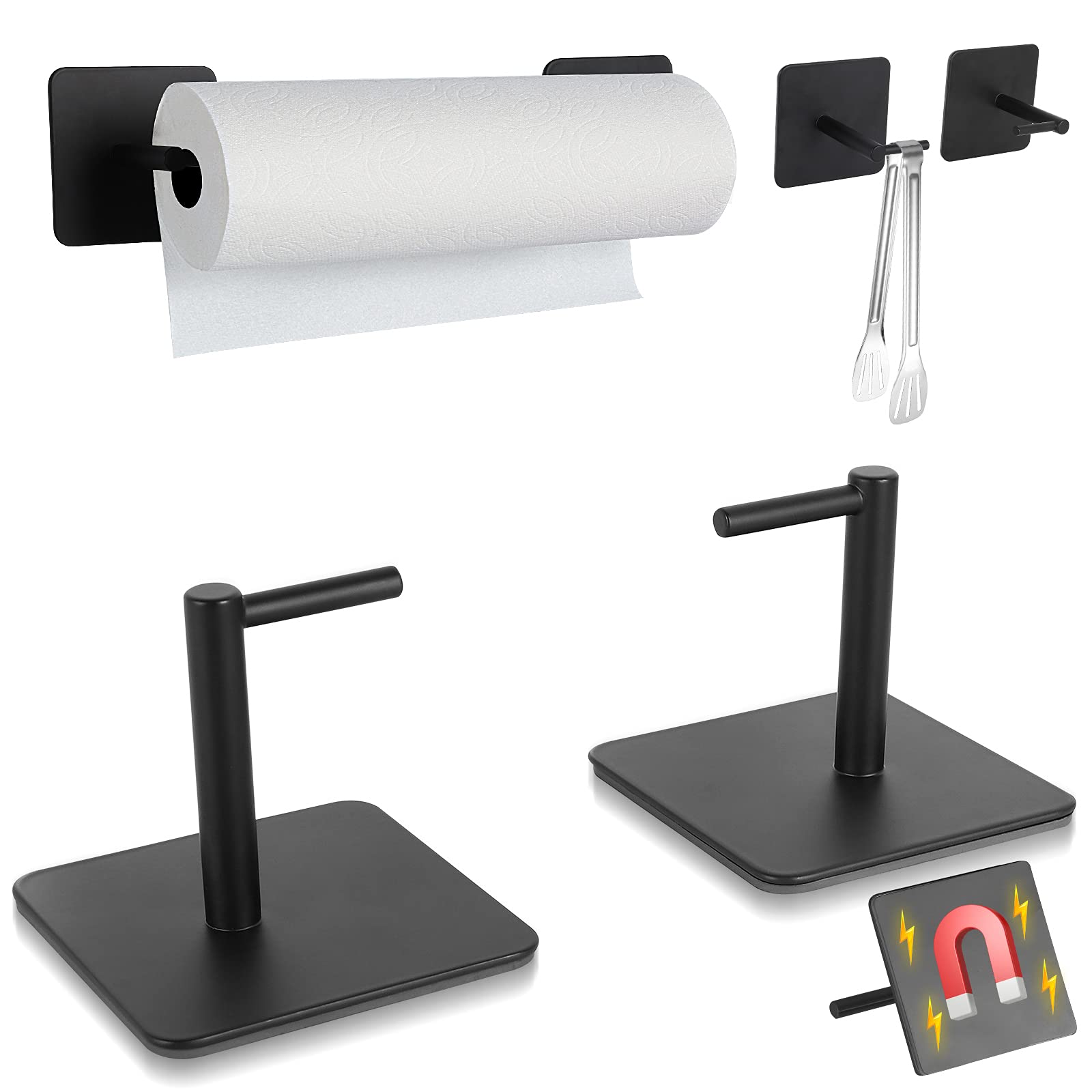 【送料無料】キッチンペーパーホルダー 色：ブラック、サイズ：7.5CM*4