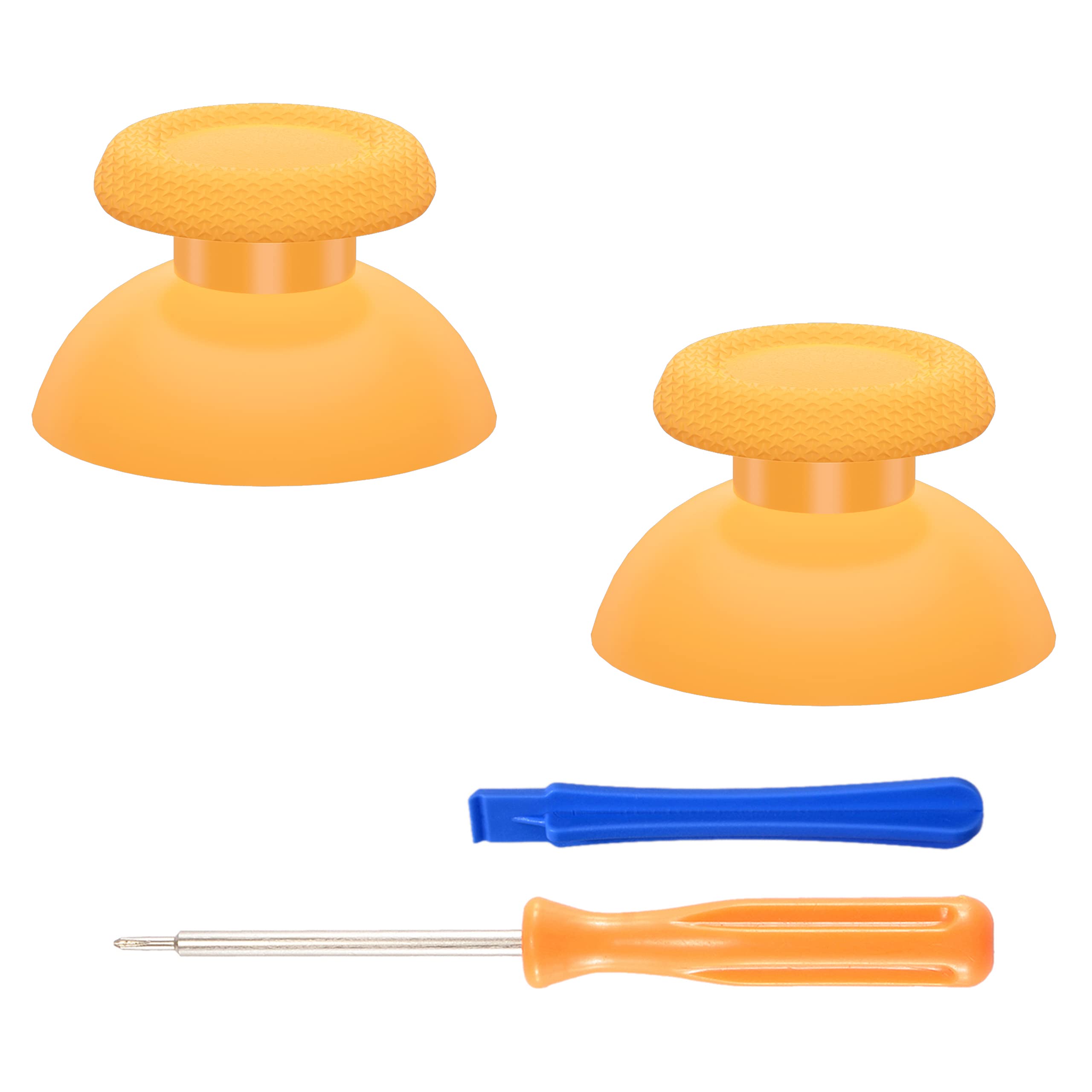 【送料無料】eXtremeRate ps5コントローラーに対応用交換サムスティック、ps4コントローラーに対応用アナログスティック、ps4オールモデルコントローラーに対応用カスタムジョイスティック、コントローラーが含まれていません 色：イエロー