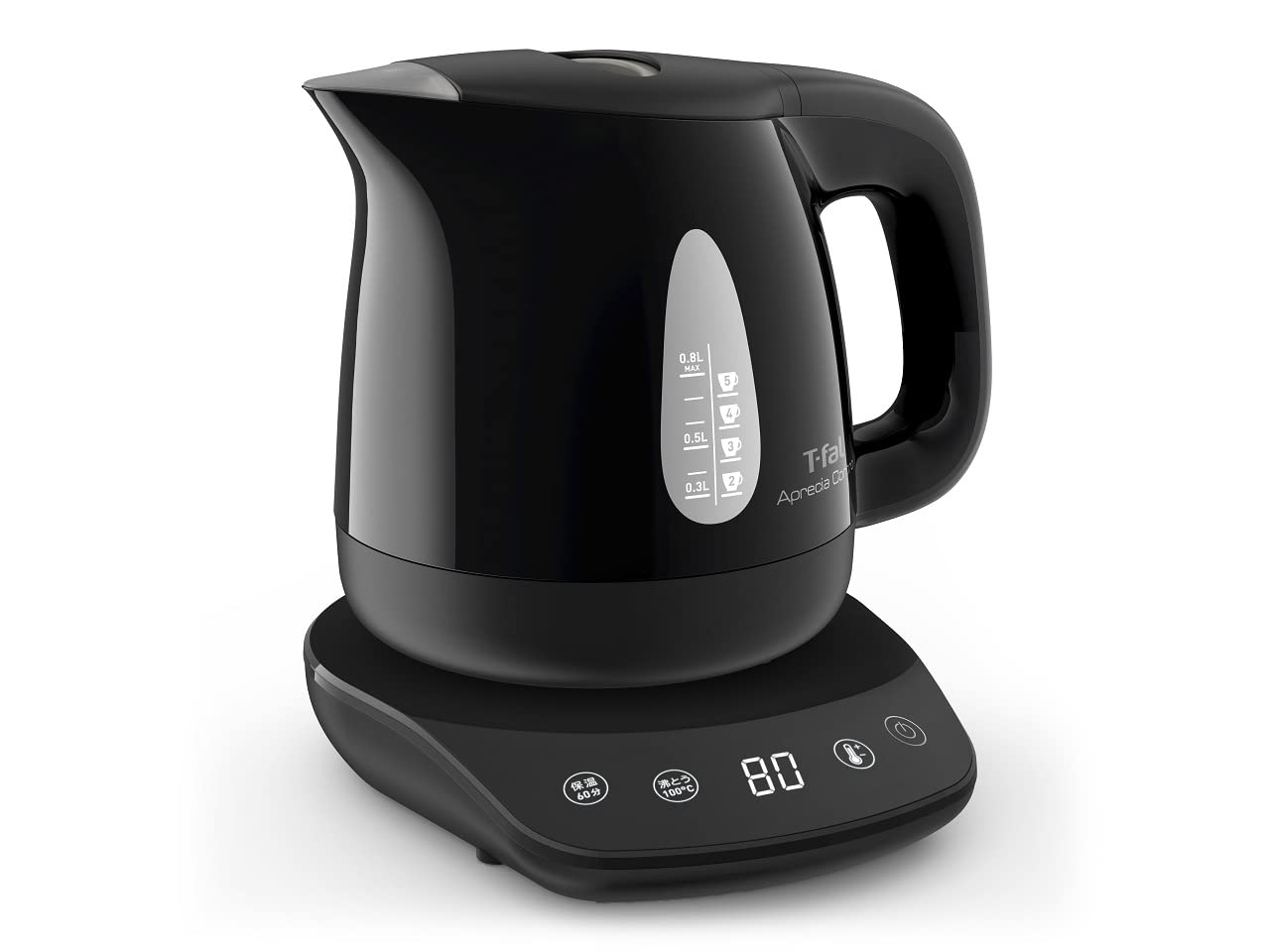【送料無料】ティファール 電気ケトル 0.8L 温度調節 8段階 「アプレシア コントロール 色：ブラック、サイズ：0.8 L