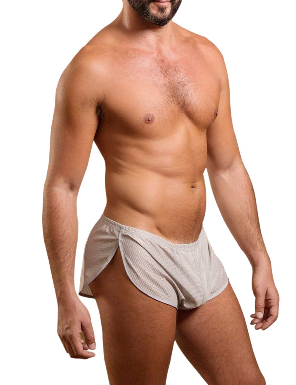 【送料無料】[スリム アライブ] メンズ 下着インナーボクサーブリーフワークアウトビキニショーツ 色：グレー、サイズ：2XL