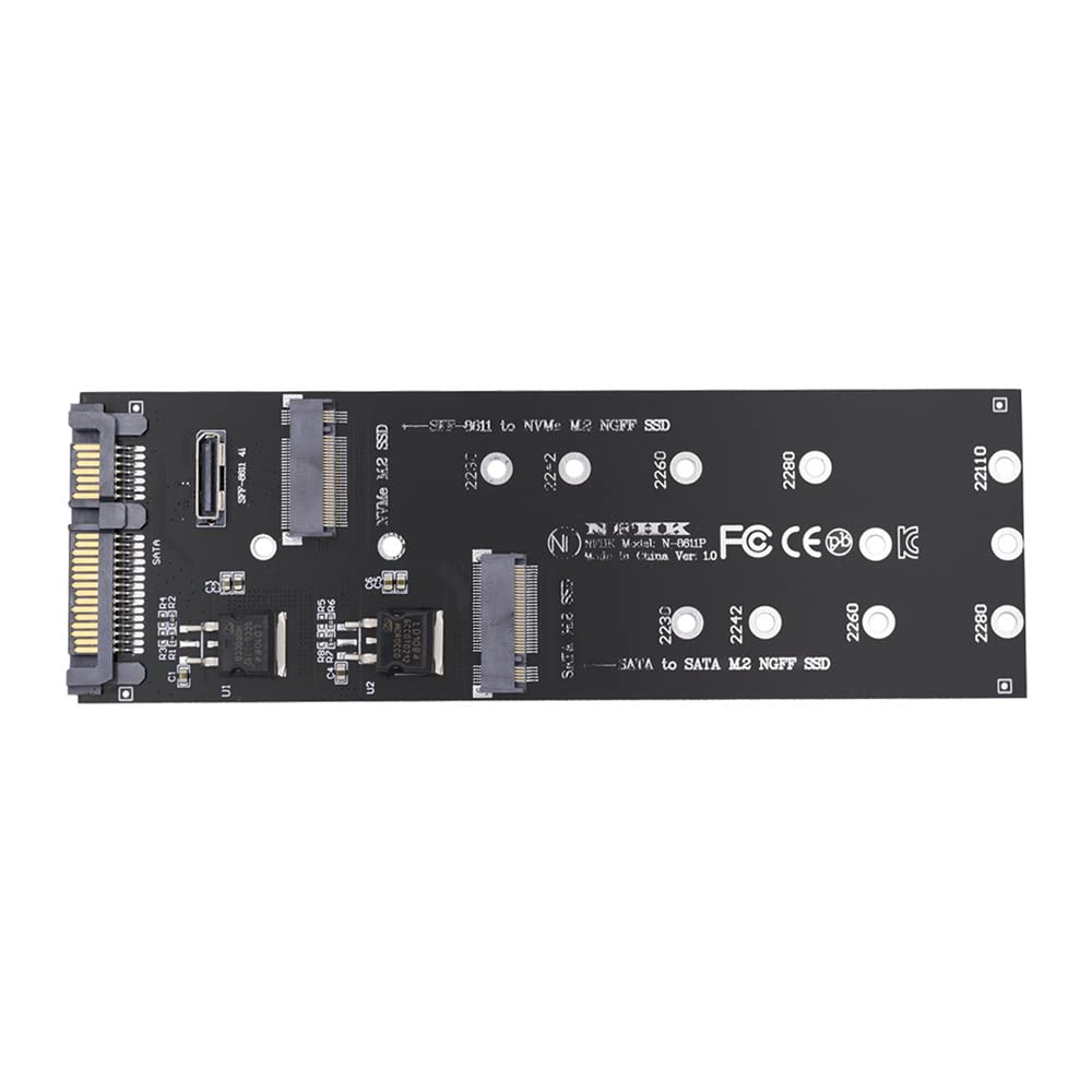 【送料無料】Xiwai OCULINK PCIE PCI-EXPRESS SFF-8611 8x 8 レーン - デュアル SFF-8087 4x SSD デー..