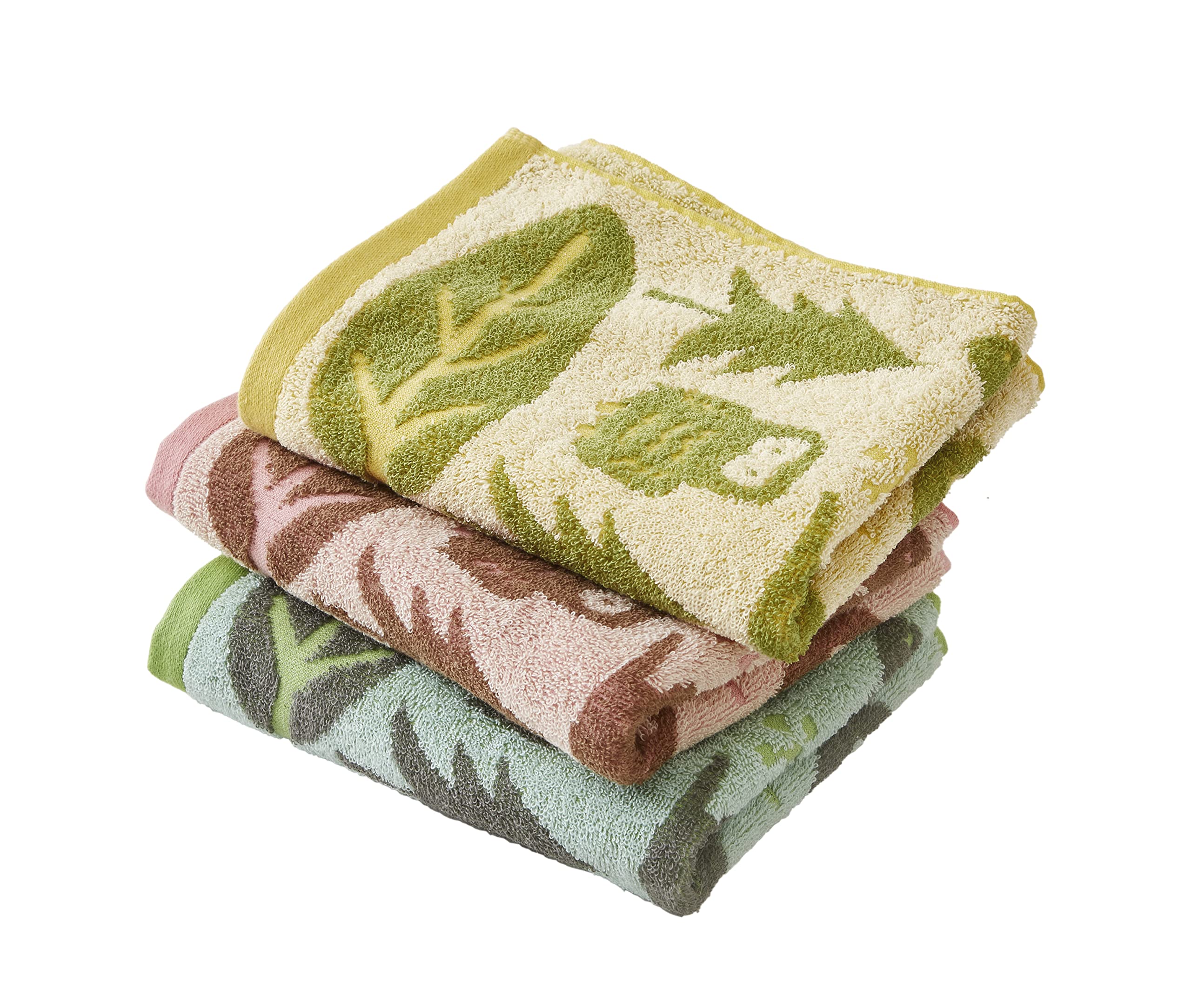 【送料無料】Kosugizen フレンド 北欧調のアニマルモチーフ 色：3色(3枚)セット、サイズ：02 フェイスタオル