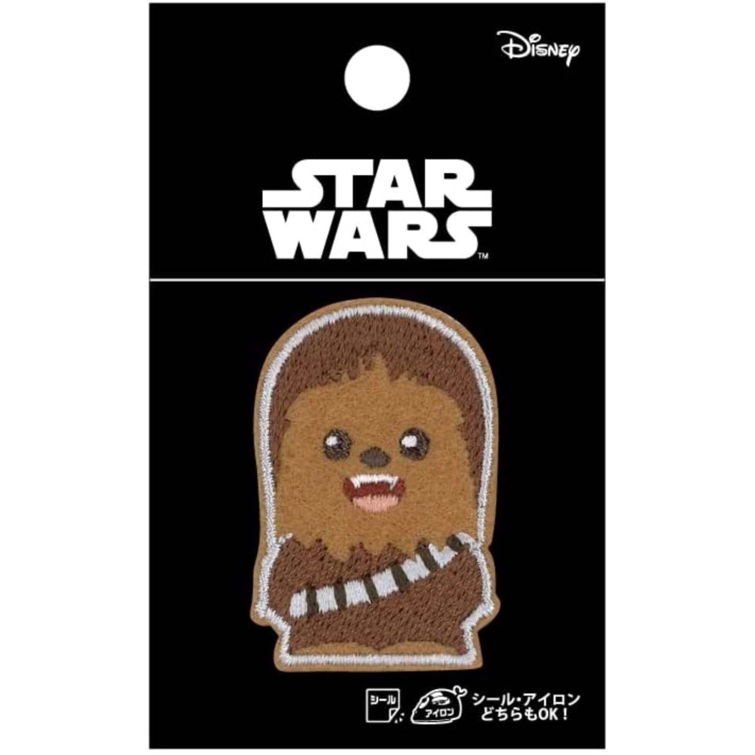 【送料無料】パイオニア スターウォーズ ワッペン 色：チューバッカ、サイズ：横約2.8cmx縦約4.2cm