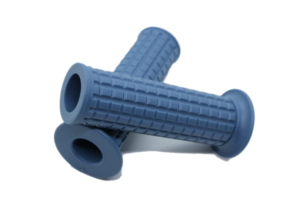 【送料無料】Beatus 22.2mm 1インチ ハンドル グリップ バイク 貫通タイプ 左右セット ブロックパター..