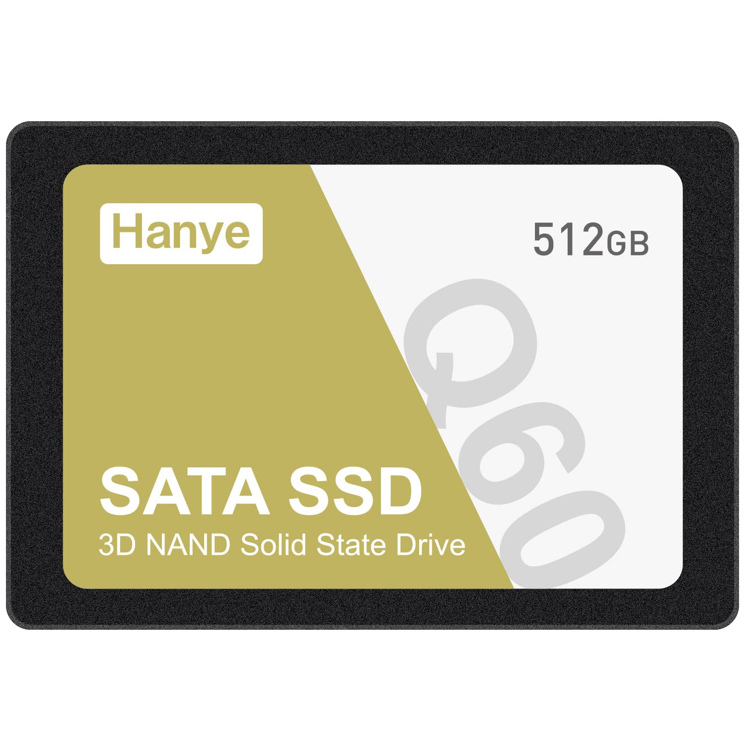 【送料無料】Hanye 内蔵型SSD 2.5インチ 7mm 3D NAND採用 SATAIII 6Gb/s 520MB/s 正規代理店品 色：ブラック、サイズ：512GB
