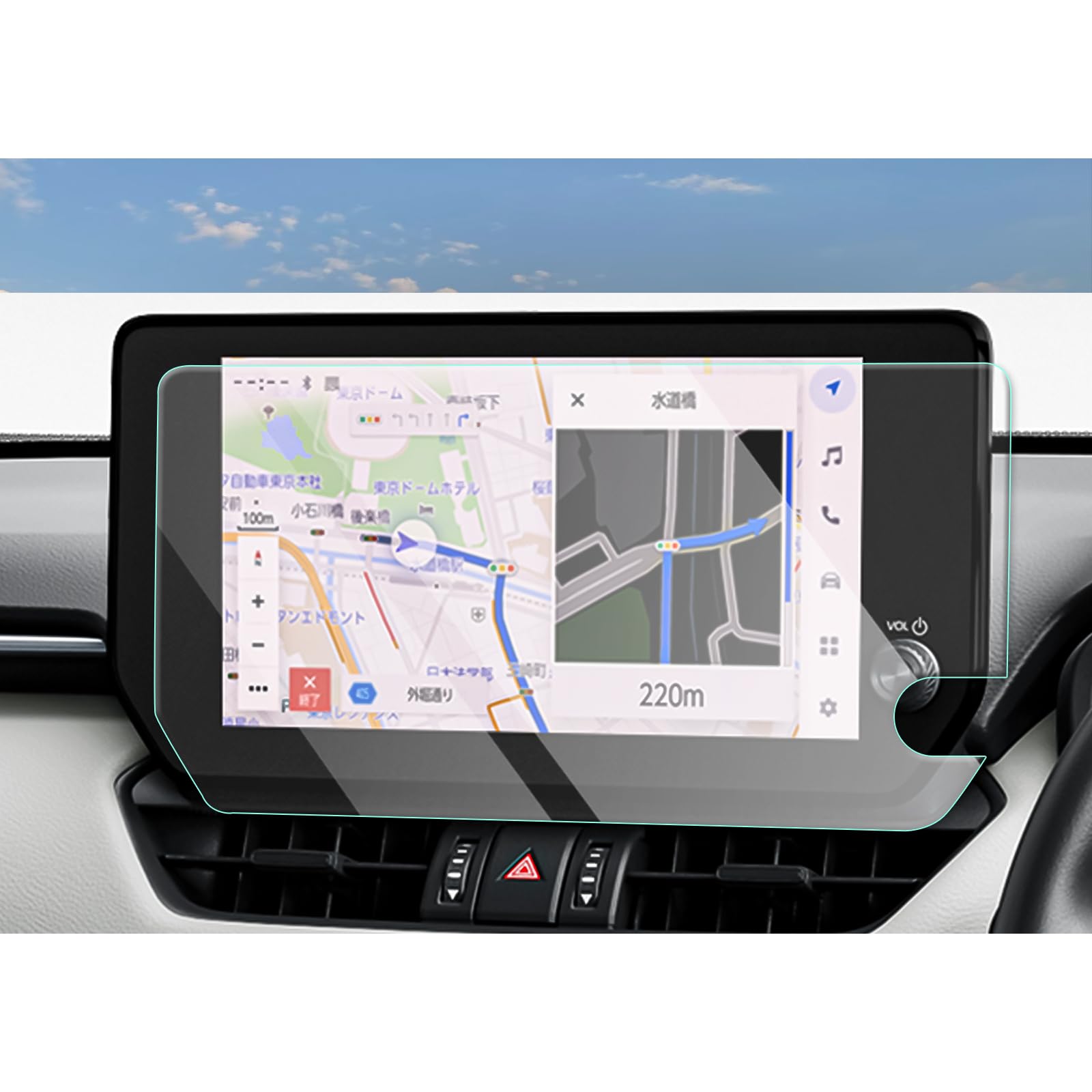 【送料無料】【CDEFG】新型 トヨタ カローラ カーナビ保護フィルム ディスプレイオーディオ 強化ガラス..