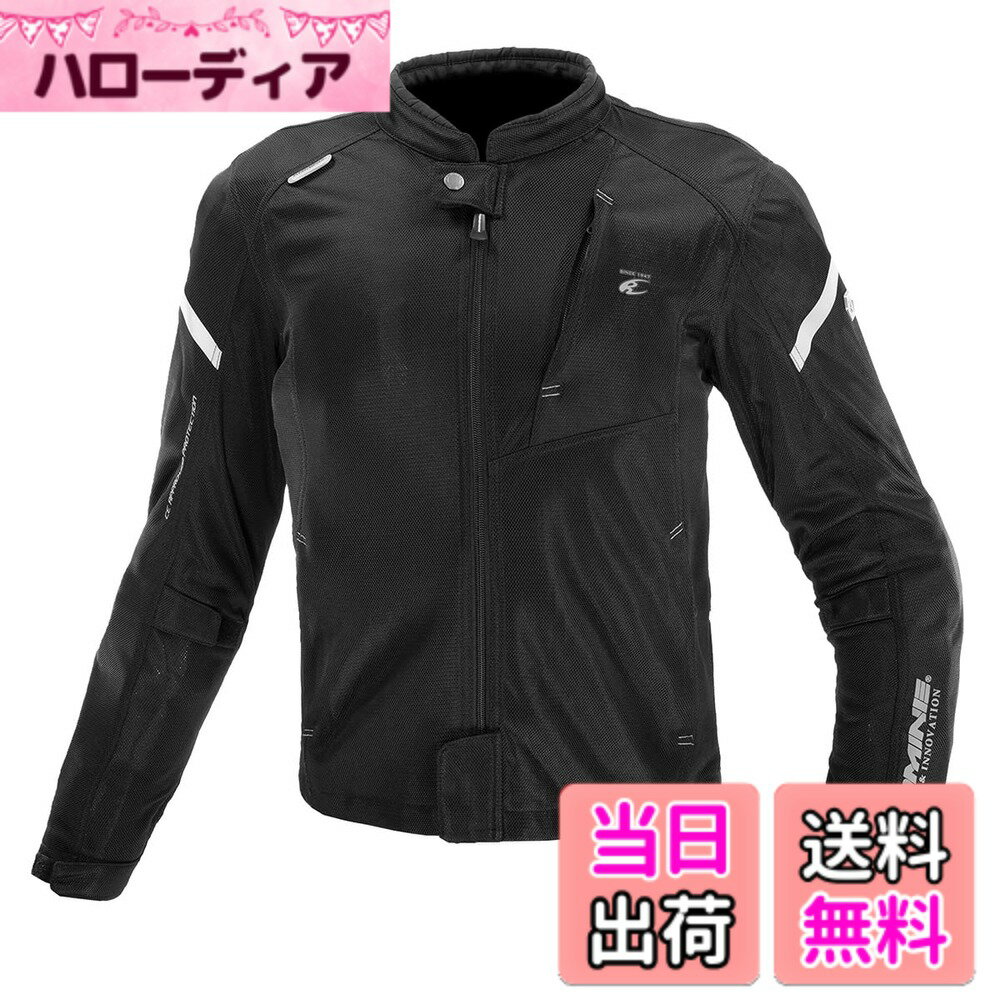 乐天商城 - 【送料無料】[コミネ] バイク用 プロテクトフルメッシュジャケット JK-128 JK-1283 春夏向け CE規格 メッシュ素材 プロテクター 色：ブラック、サイズ：2XL