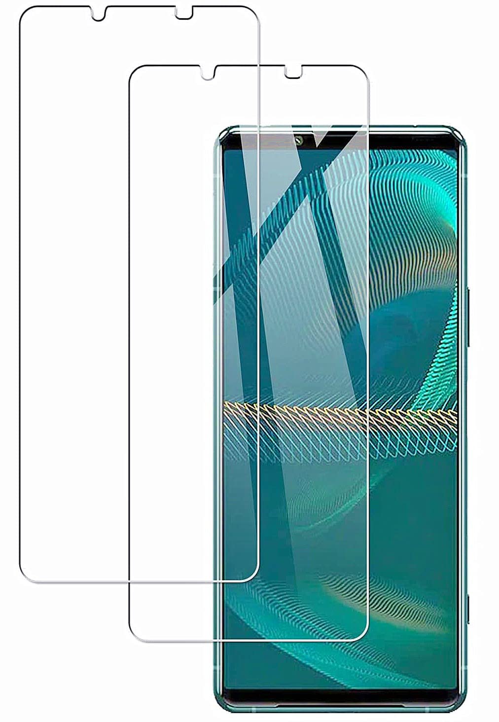 【送料無料】【2枚セット】Google Pixel 3A 強化ガラスフィルム 液晶保護 画面保護 ガラスカバー 日本素材製 極薄0.33mm 高透過率 耐指紋 撥油性 2.5D ラウンドエッジ加工 硬度9H 自動吸着【透明】スクリーン プロテクター スマートフォン用 携帯電 サイズ：Xperia 5 III