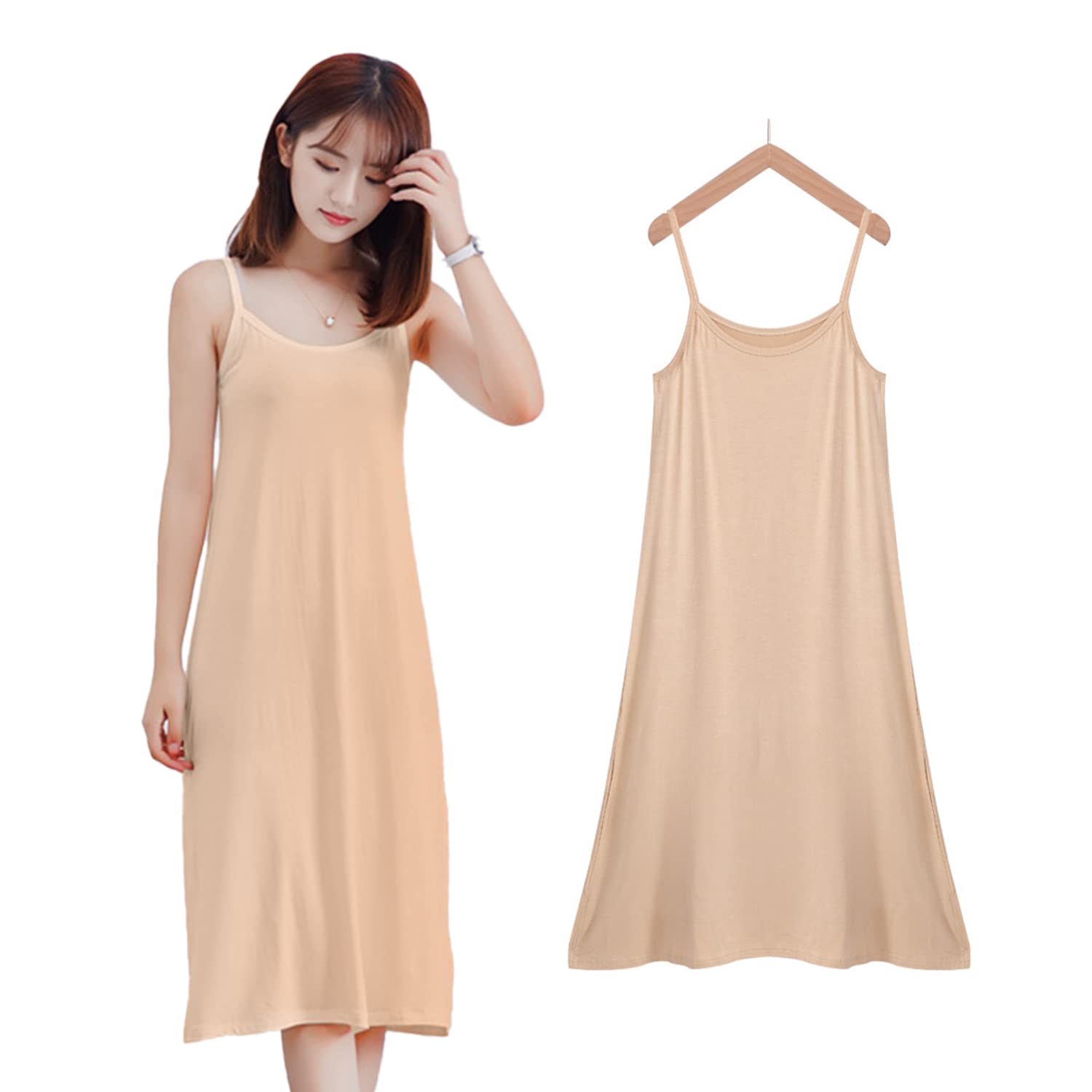 【送料無料】[Trnvco] ペチコート レディース スリップ キャミワンピース モダール ルームウェア下着 ..