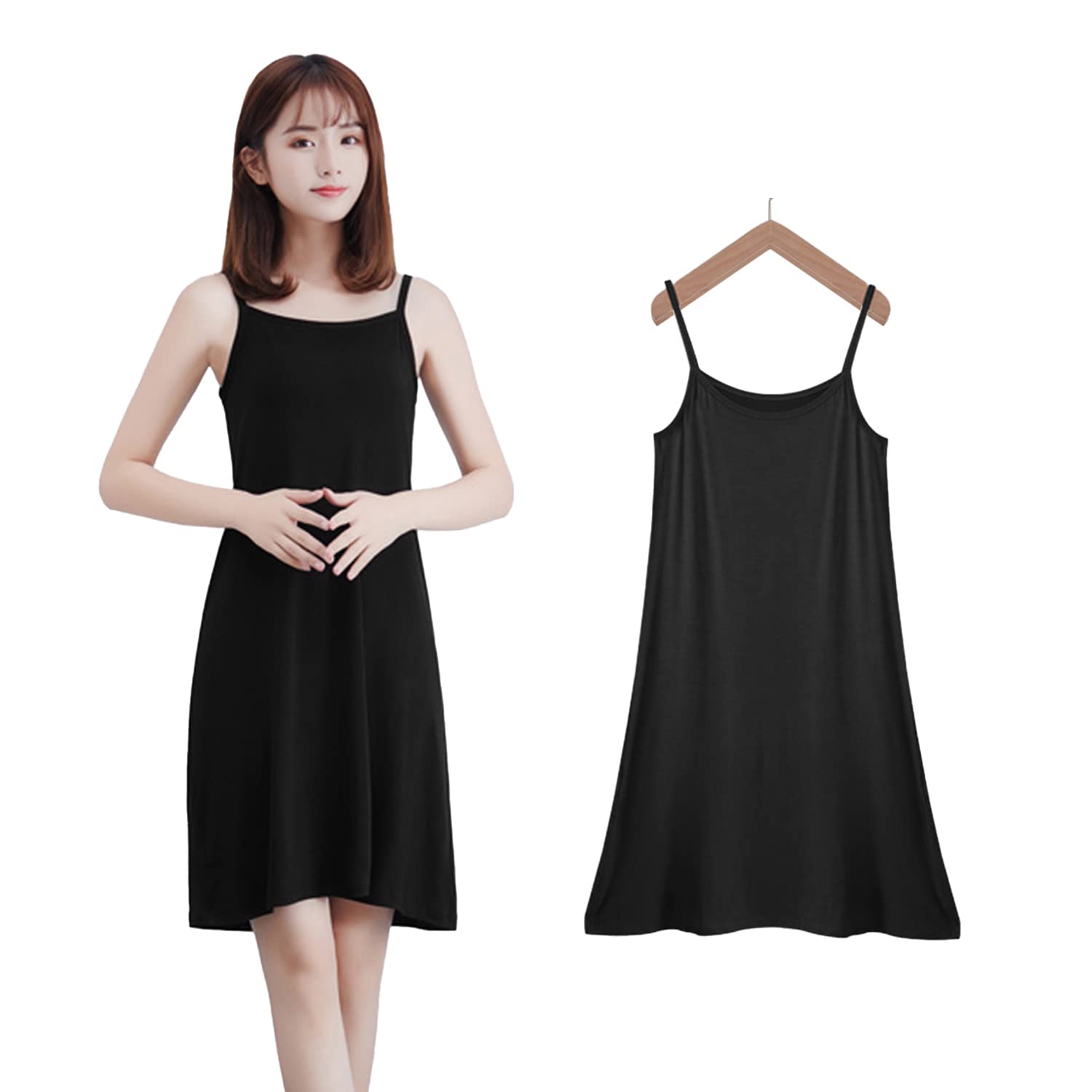 【送料無料】[Trnvco] ペチコート レディース スリップ キャミワンピース モダール ルームウェア下着 ..