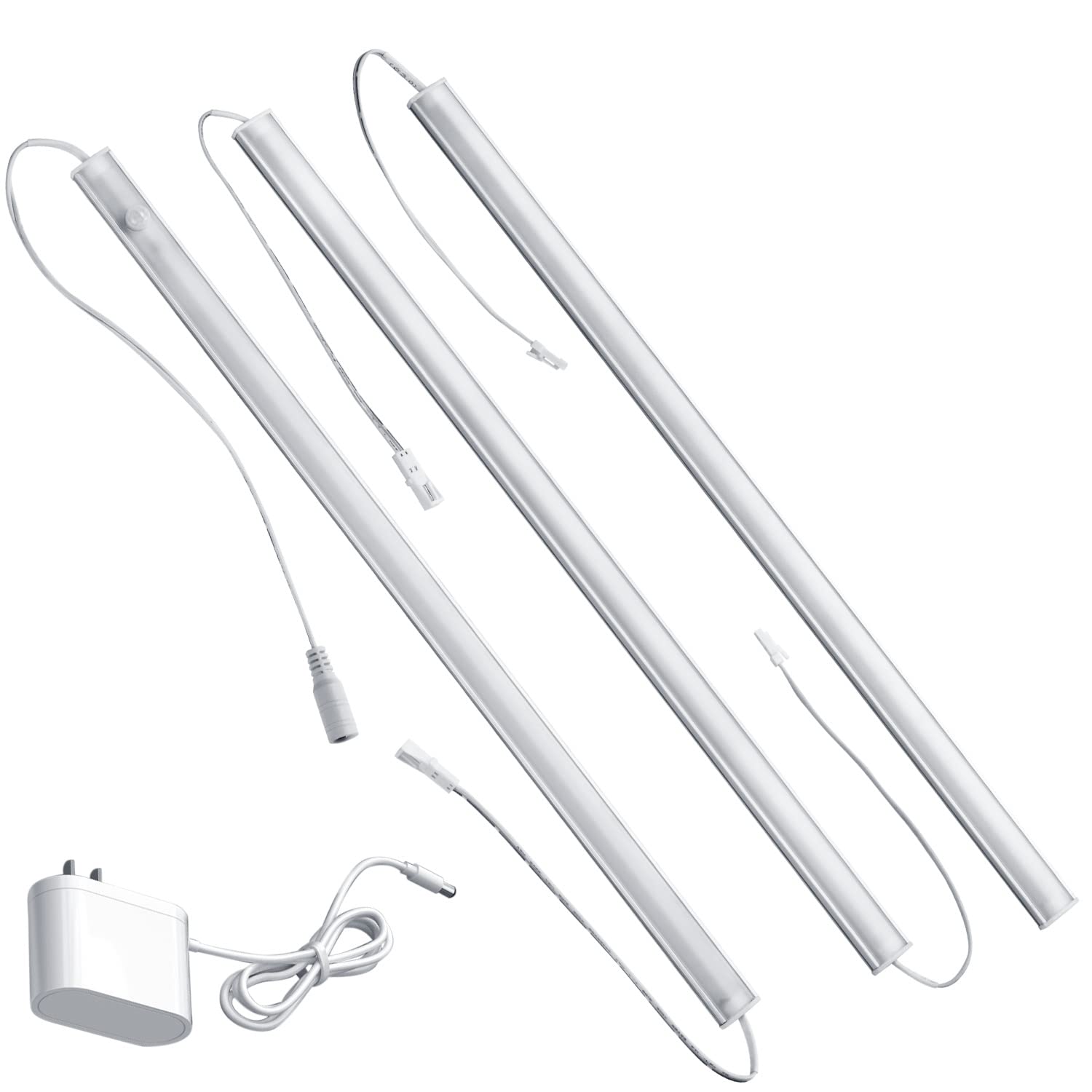 【送料無料】人感センサーライト 40cm 色：昼光色（6000K）、サイズ：3本連結