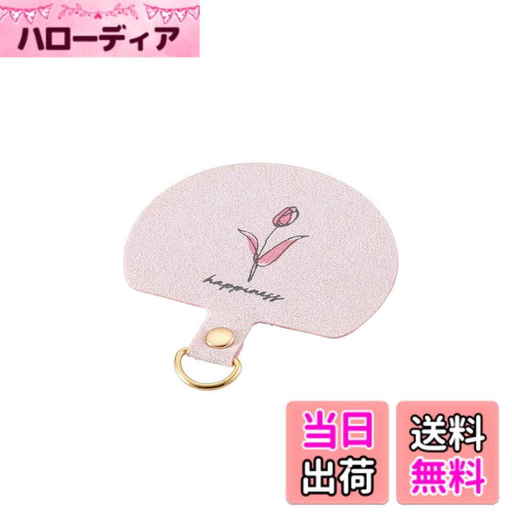 【送料無料】エレコム スマホ ストラップ ストラップホルダー シート 1枚入り 1口タイプ 色：花(ピンク)、サイズ：W58mmxD0.6mmxH66mm