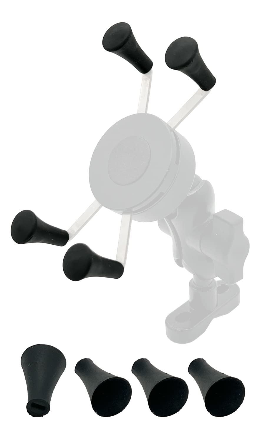 【送料無料】【GOROPRI】 バイク スマホホルダー Xグリップ用 ラム マウント 互換品パーツ 色：キャップ4個