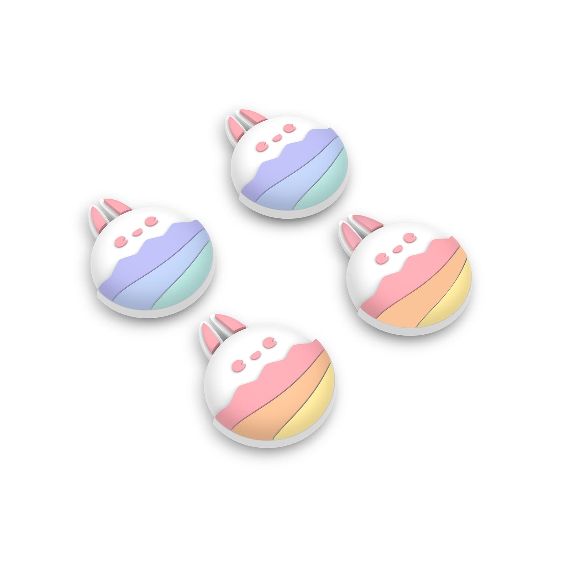 【送料無料】PlayVital ps5とps4コントローラーに対応用可愛いサムグリップキャップ、XboxシリーズX/Sコントローラーに対応用シリコンアナログスティックキャップカバー、Switch Proコントローラーに対応用サムスティックキャップ 色：イースターのウサギ