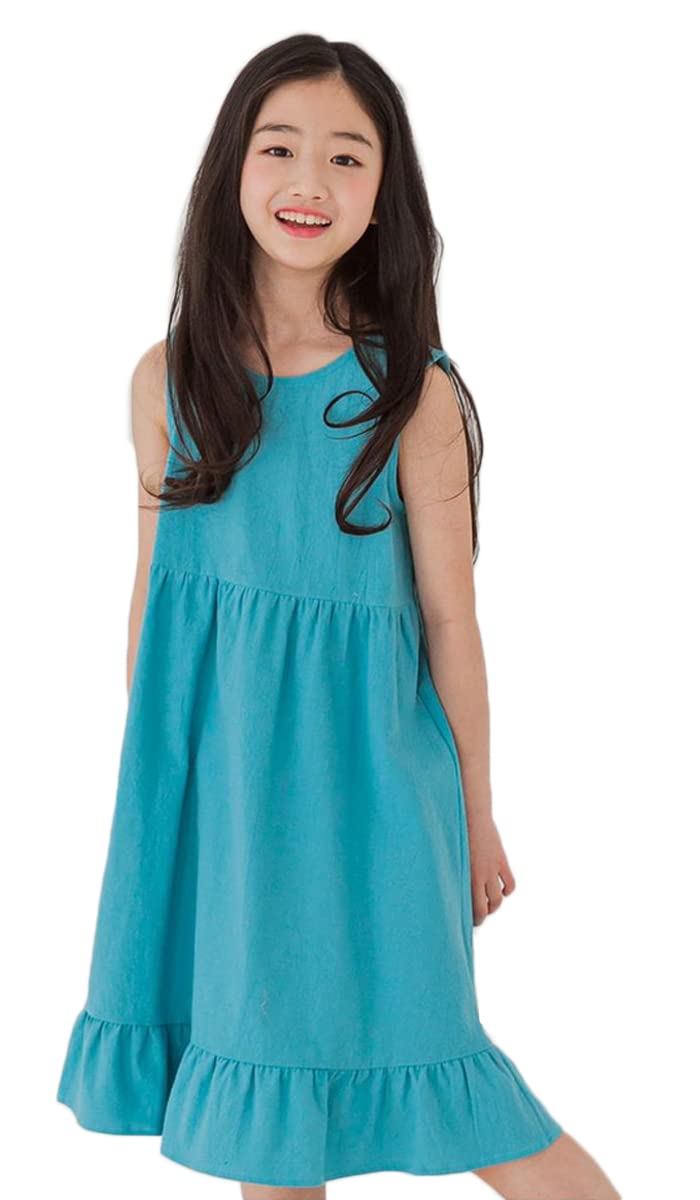 【送料無料】[Karwavyi] 子供 フレアワンピース 袖なし キッズワンピース Aライン 親子服 ワンピース ..