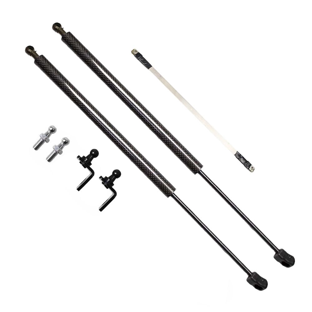 【送料無料】XIANGSHANG (要注意) ノート オーラ e-POWER eパワー E13 ボンネットダンパー フードダンパー 車両改装改造 リフトサポート フードショック 日本語取付説明書 左右セット 2本組 [並行輸入品] 色：黒カーボン-艶あり